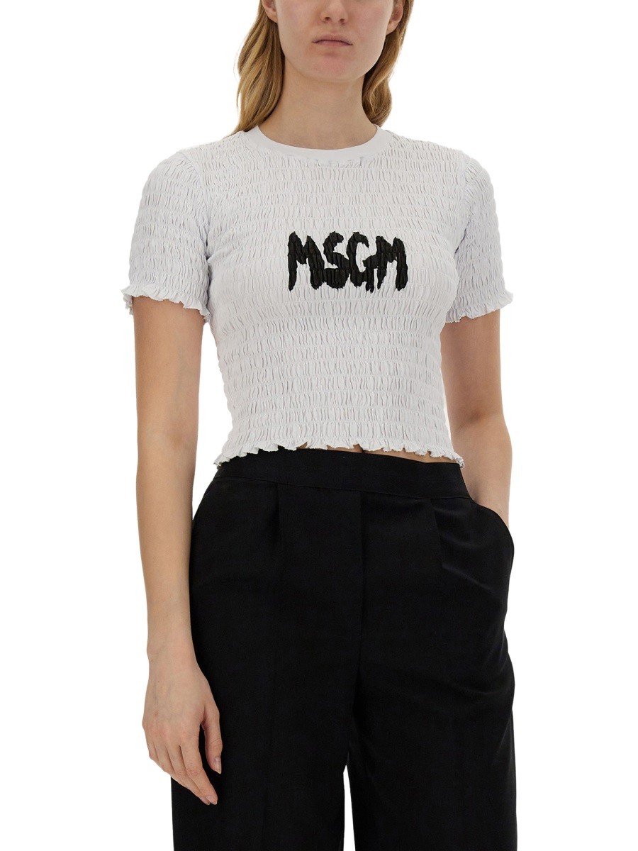 msgm - T-SHIRT WITH LOGO - Image 4