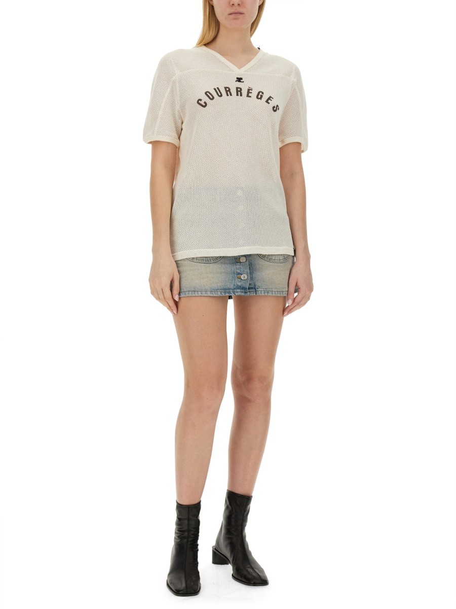 COURREGES - T-SHIRT WITH LOGO - Image 2