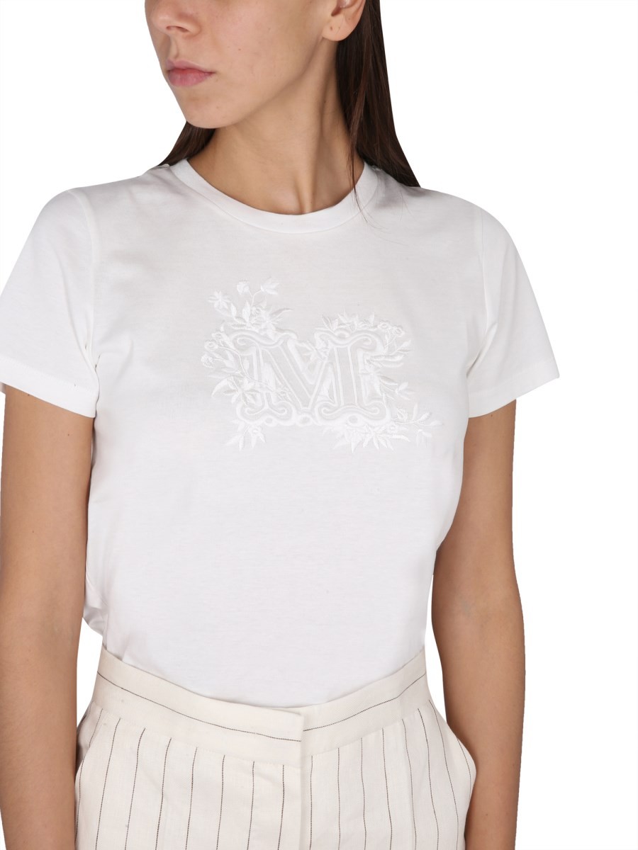 Max Mara - T-SHIRT WITH LOGO EMBROIDERY - Image 4