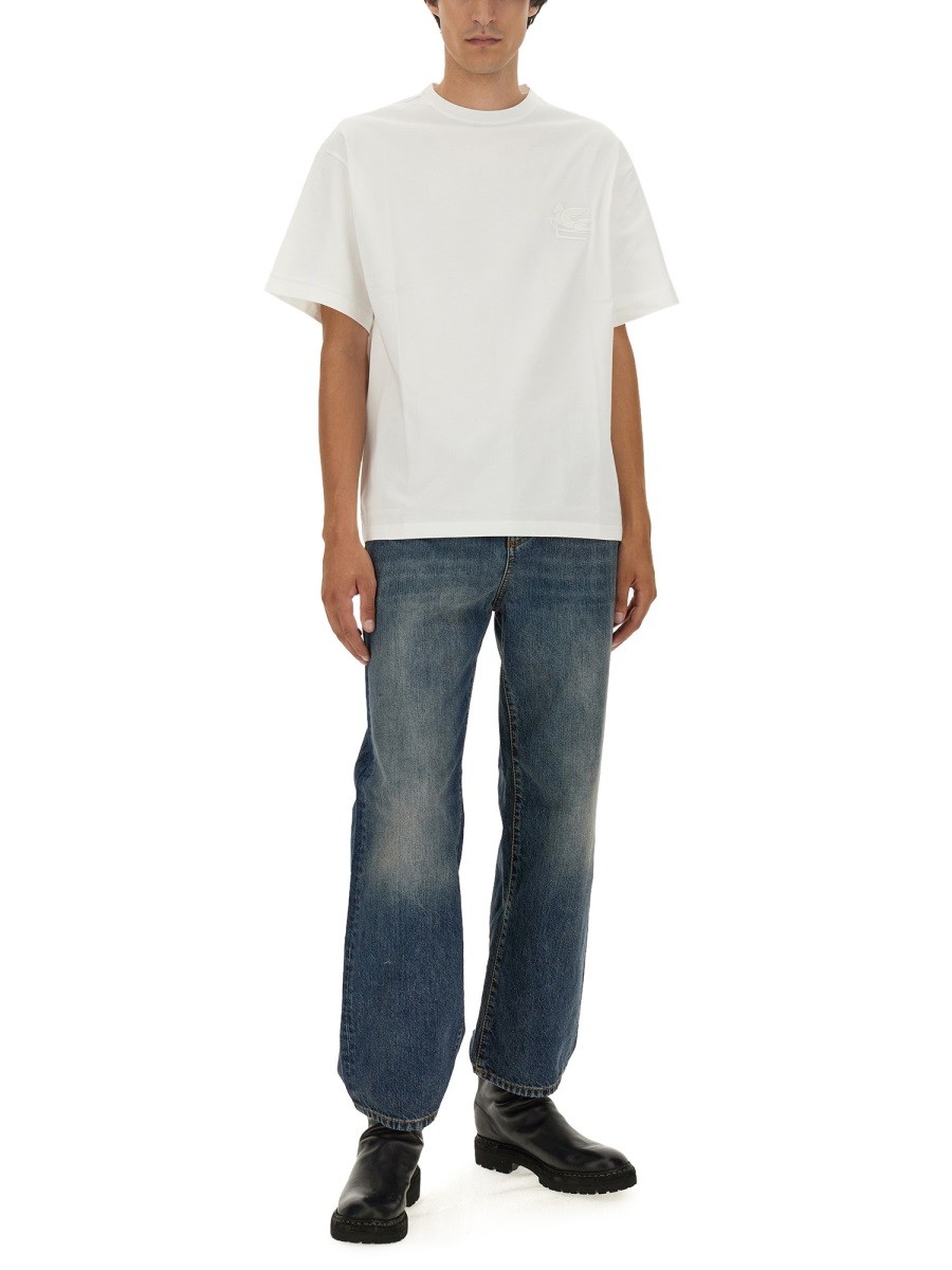 Etro - T-SHIRT WITH PEGASUS EMBROIDERY - Image 2