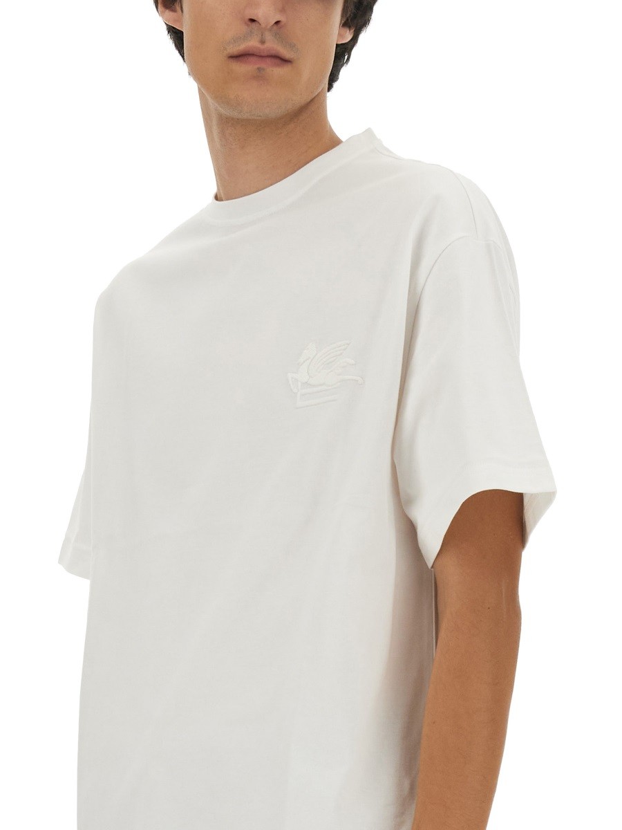 Etro - T-SHIRT WITH PEGASUS EMBROIDERY - Image 4