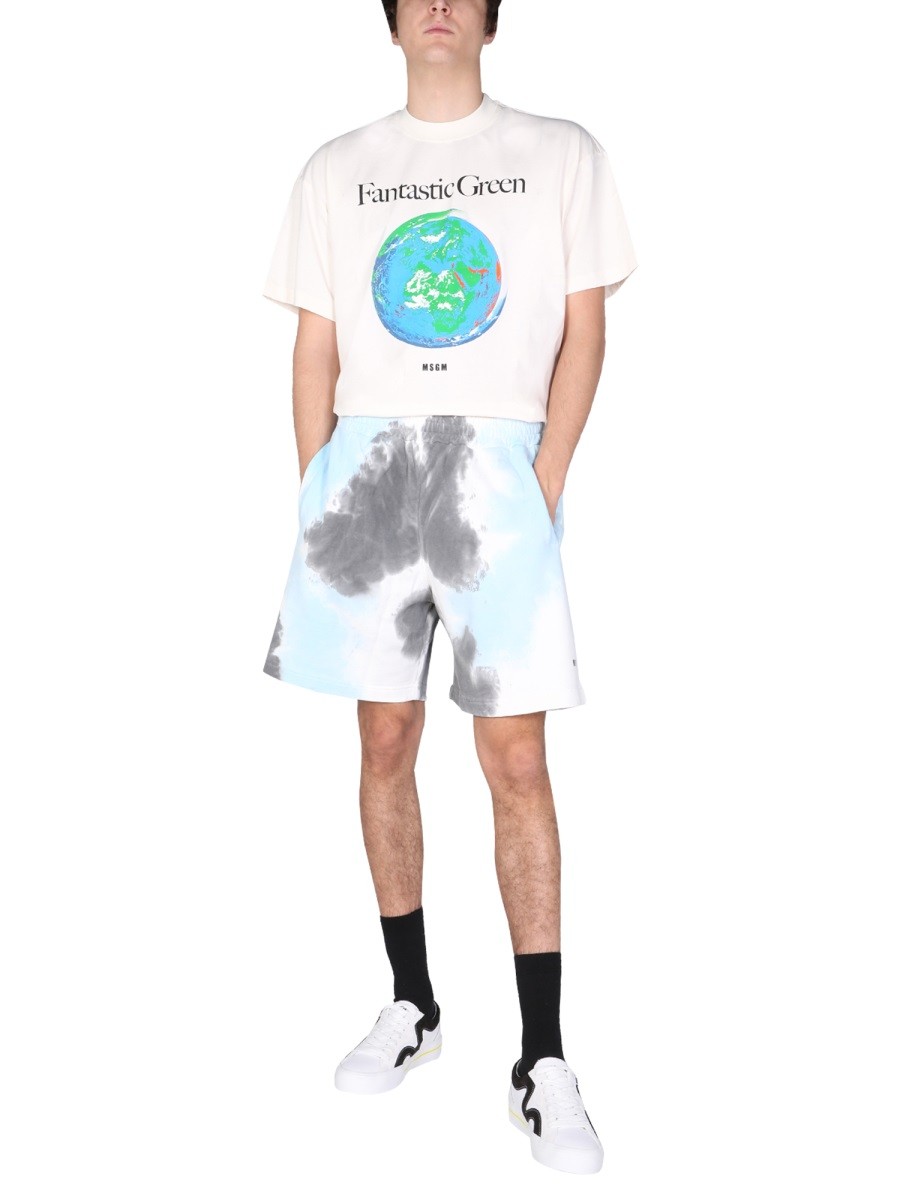 msgm - TIE DYE PATTERN BERMUDA - Image 2
