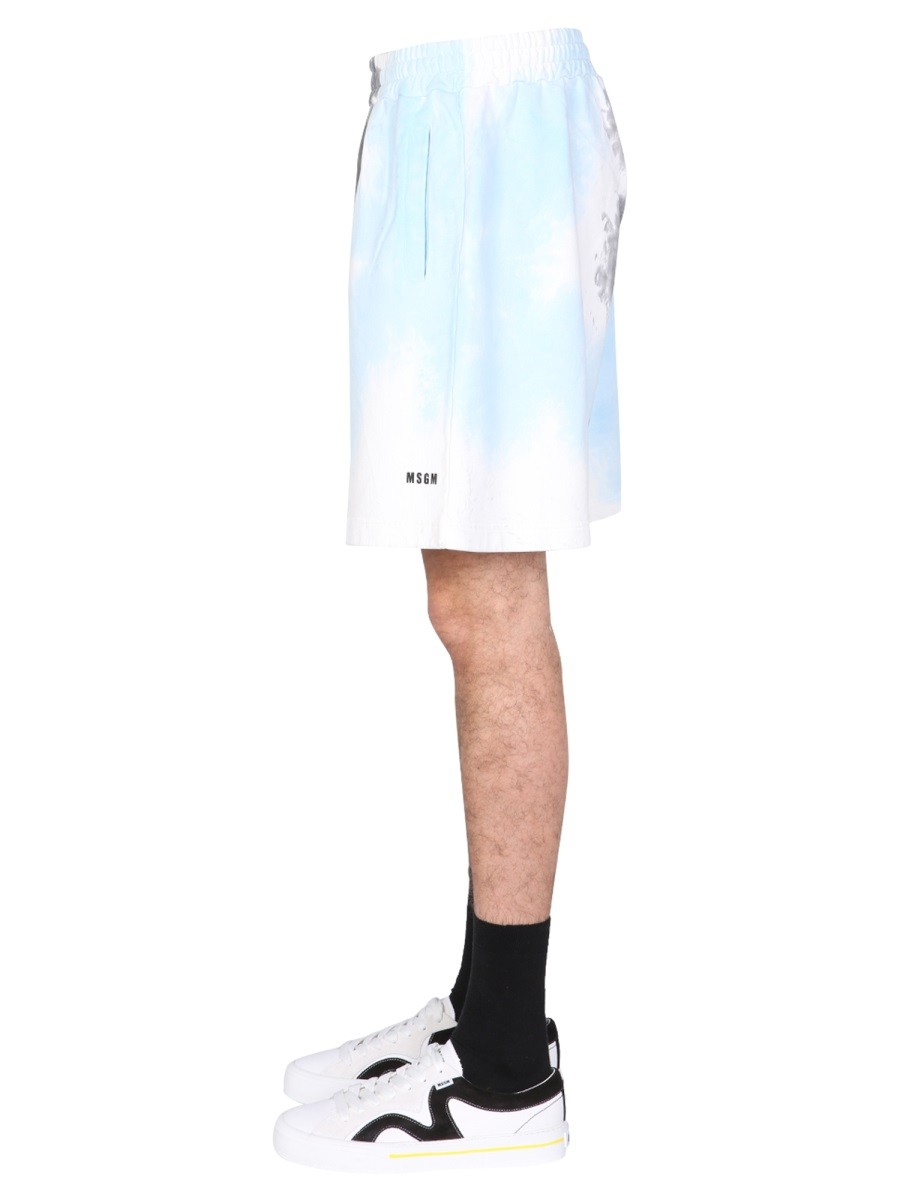msgm - TIE DYE PATTERN BERMUDA - Image 3