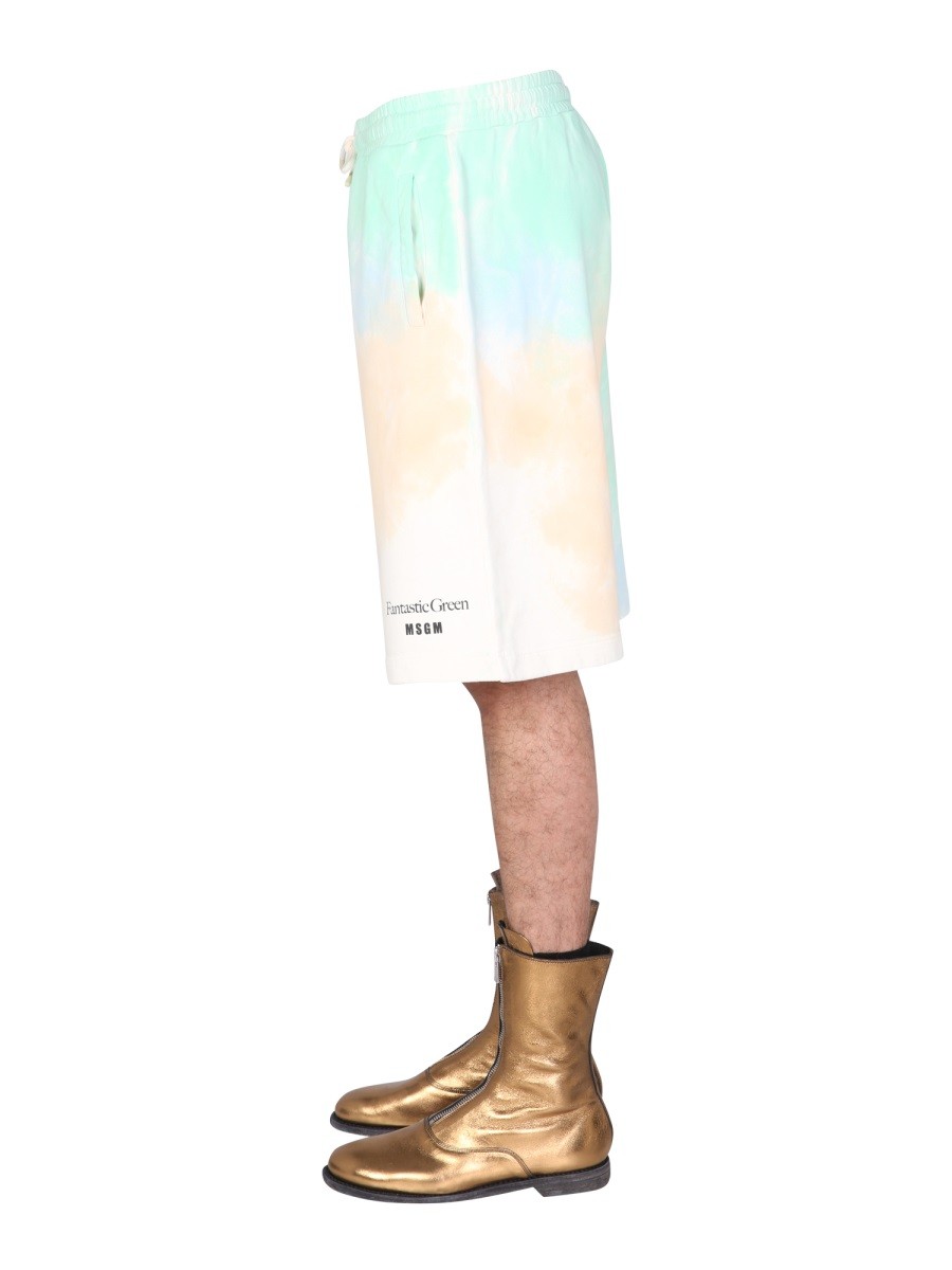 msgm - TIE DYE PATTERN BERMUDA - Image 3
