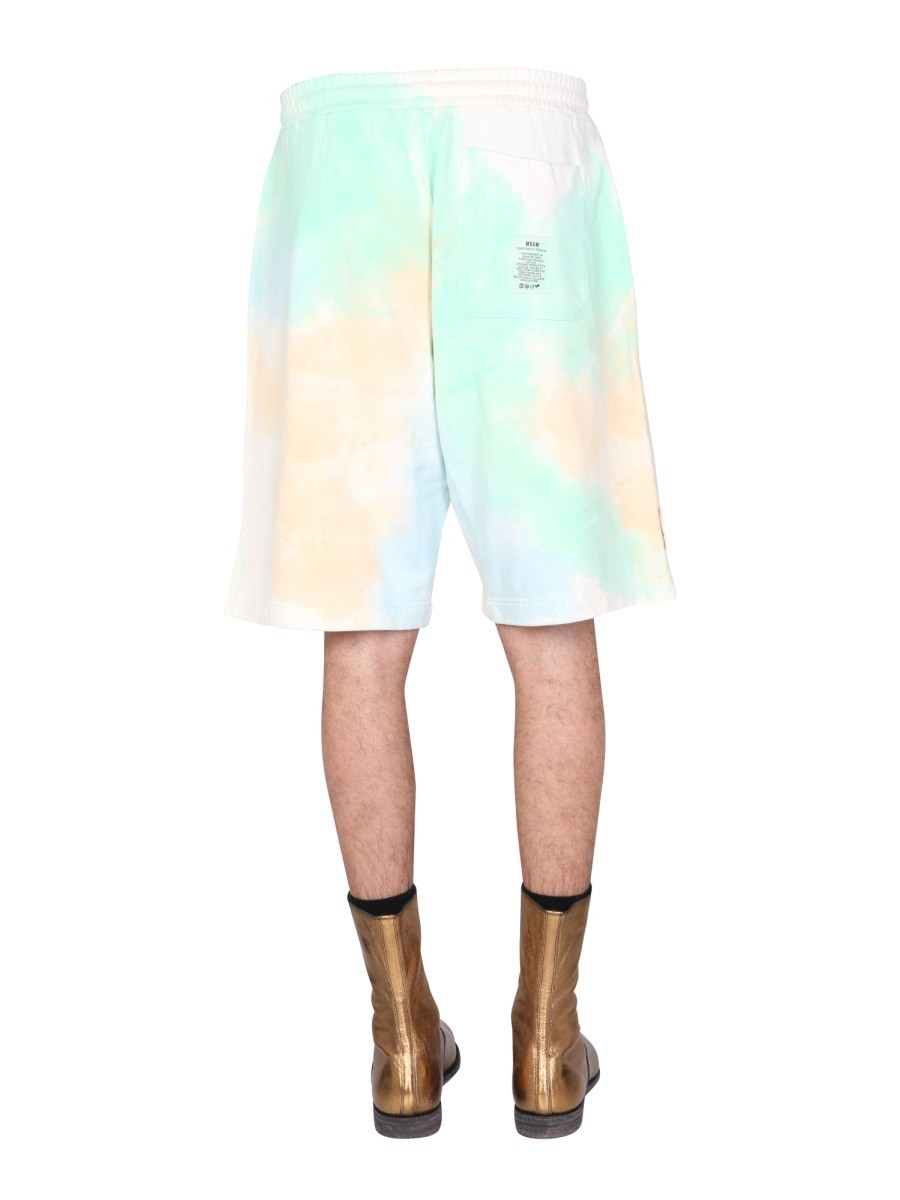 msgm - TIE DYE PATTERN BERMUDA - Image 4