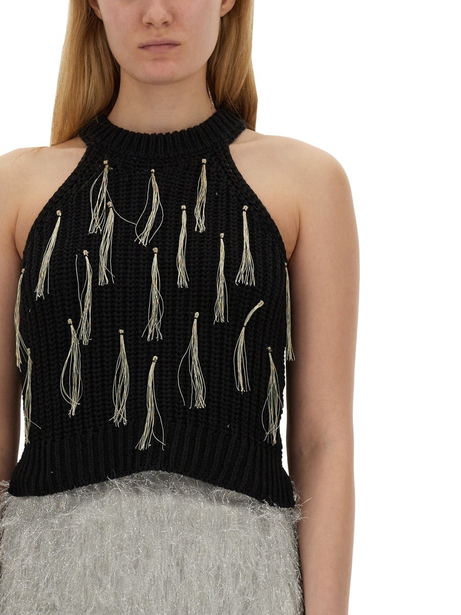 ALYSI - TOP WITH FRINGE - Image 4