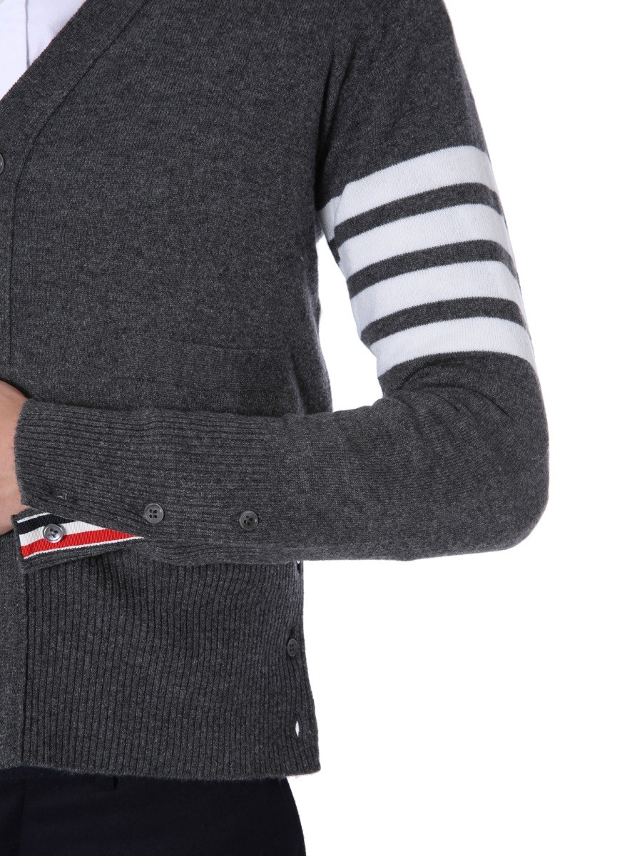 THOM BROWNE - V-NECK CARDIGAN - Image 4