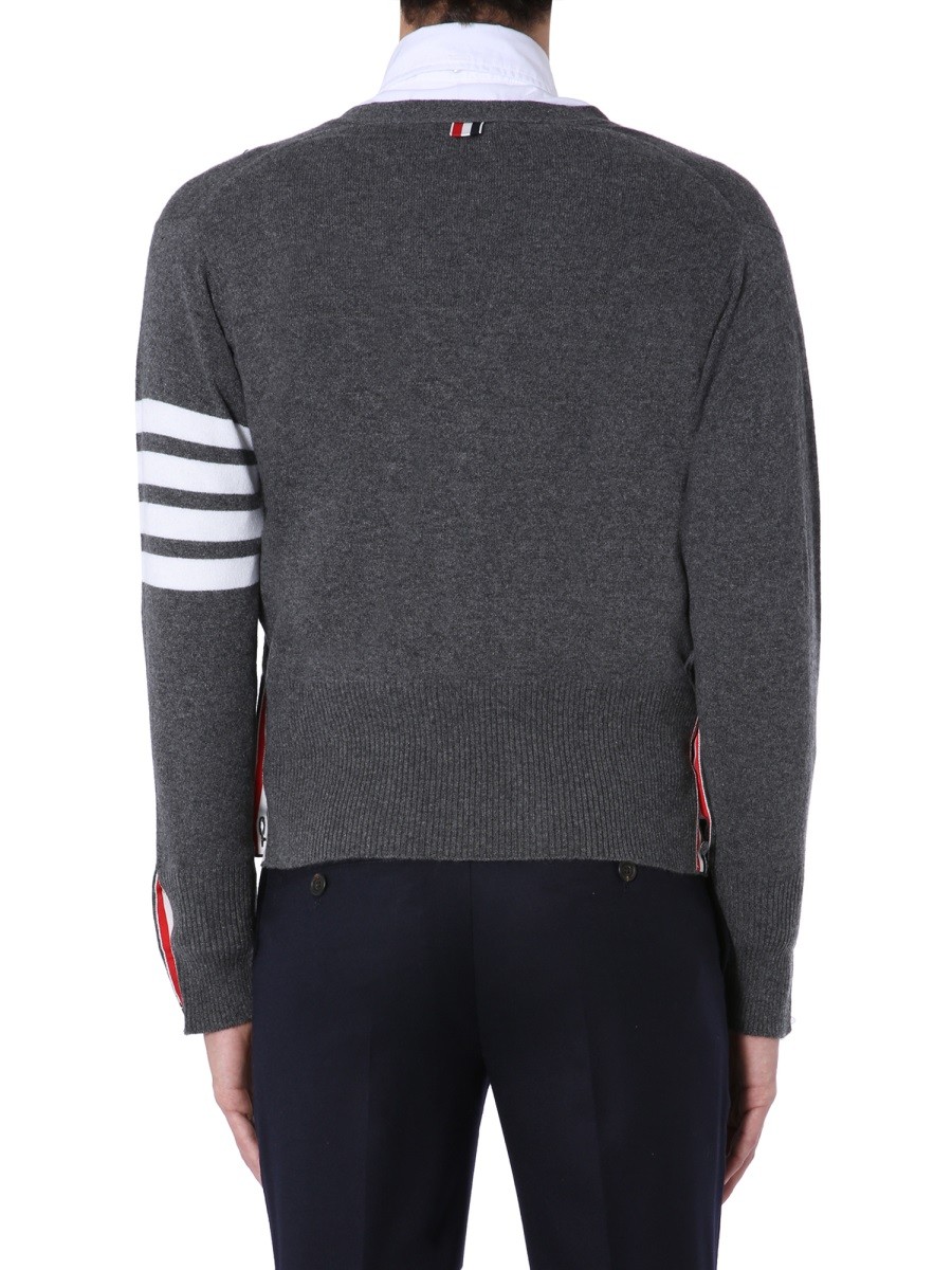 THOM BROWNE - V-NECK CARDIGAN - Image 5