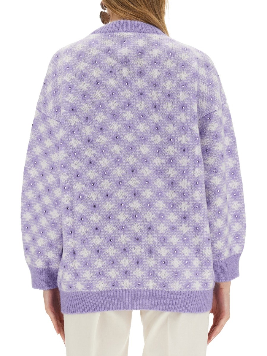 ALESSANDRA RICH - V-NECK CARDIGAN - Image 3