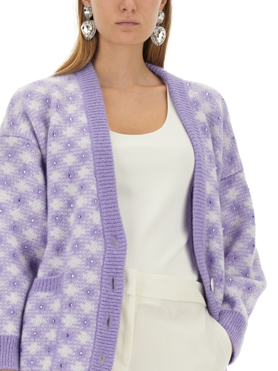 ALESSANDRA RICH - V-NECK CARDIGAN - Image 4