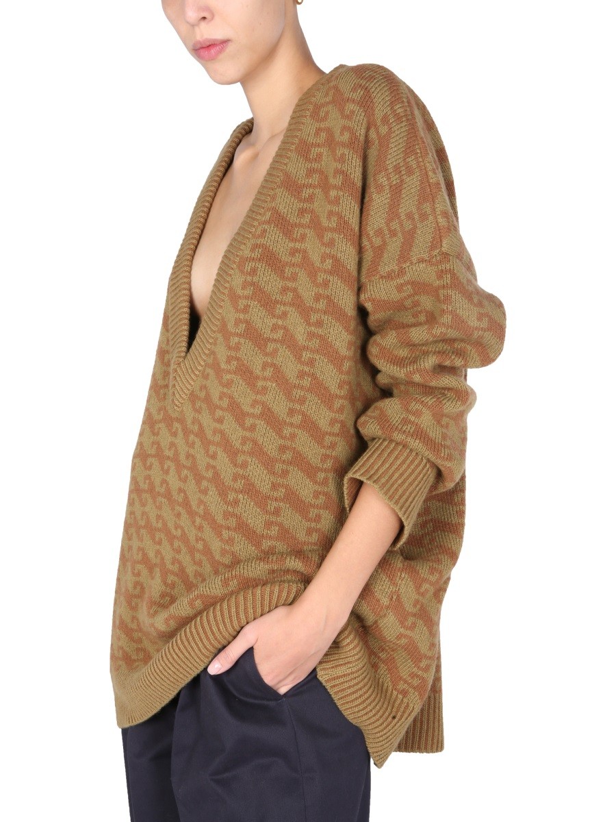 JEJIA V-NECK JACQUARD SWEATER - Image 4