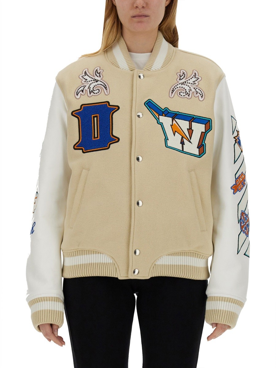 Off-white VARSITY JACKET