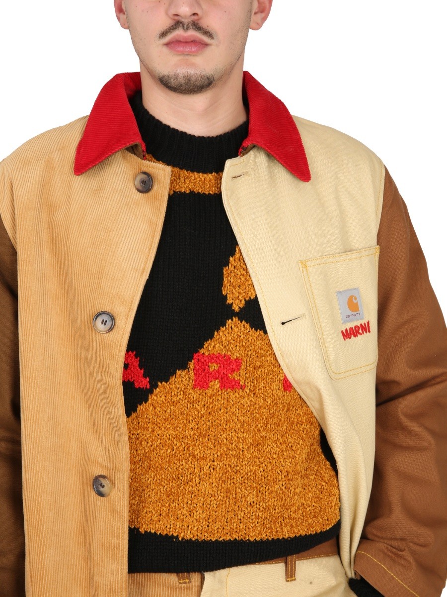 MARNI X CARHARTT WIP - WOOL AND SILK SWEATER - Image 4