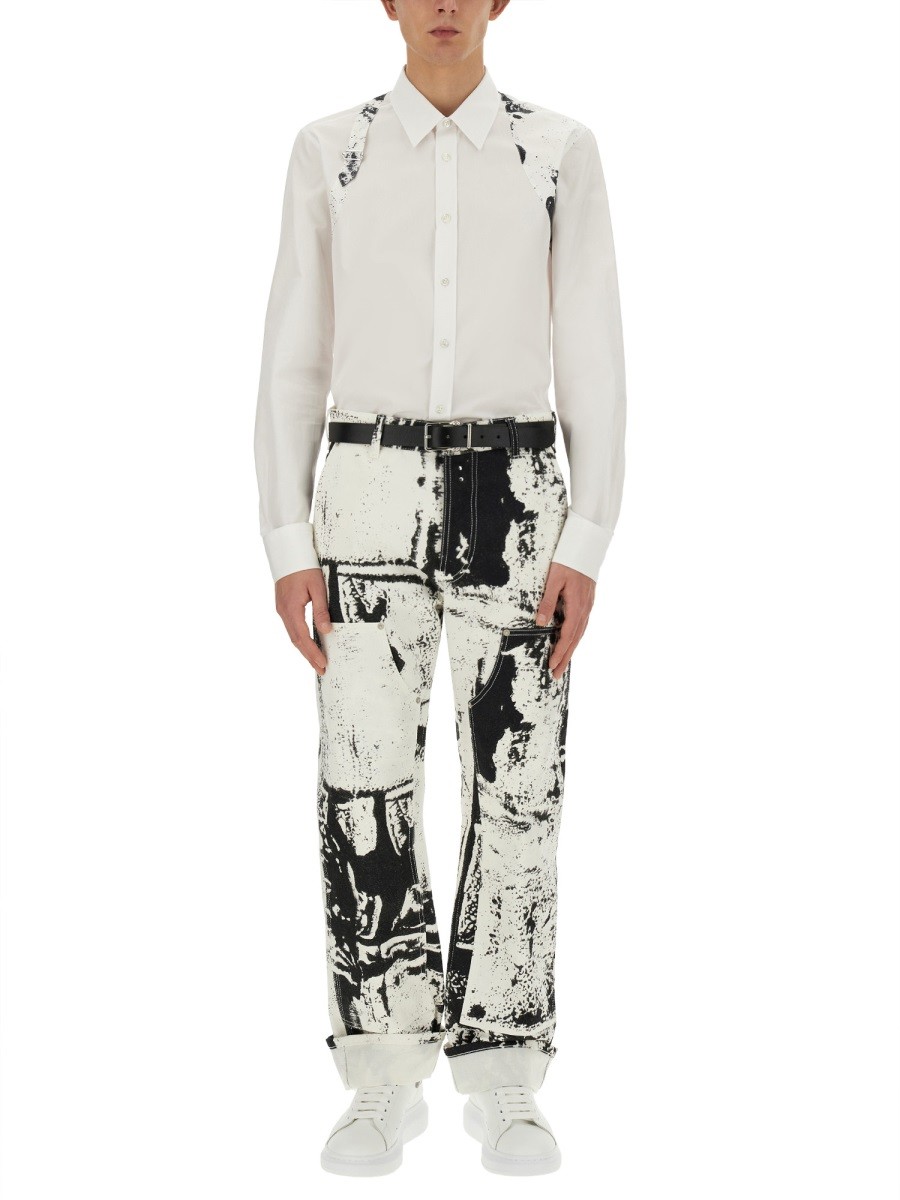 Alexander Mcqueen - WORKWEAR JEANS WITH FOLD PRINT - Image 2